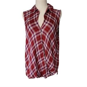 NWOT Rock & Republic plaid sleeveless top - Size Large